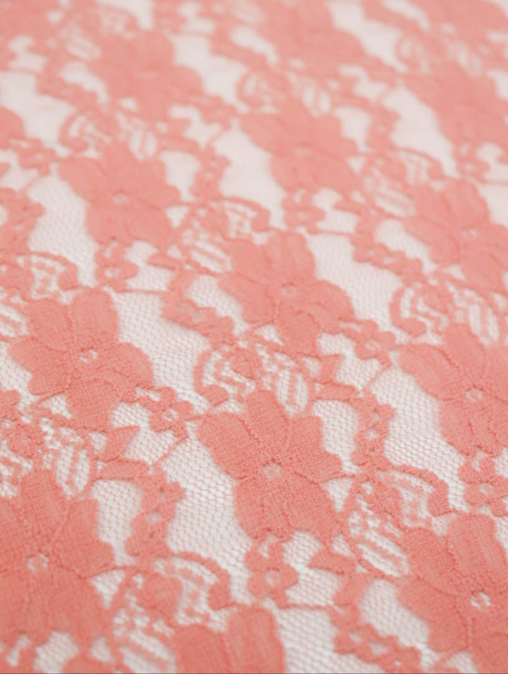 Peach Stretch Lace