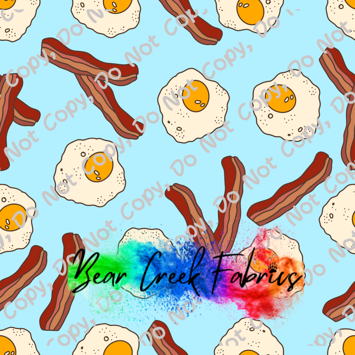 Blue Bacon and Eggs
