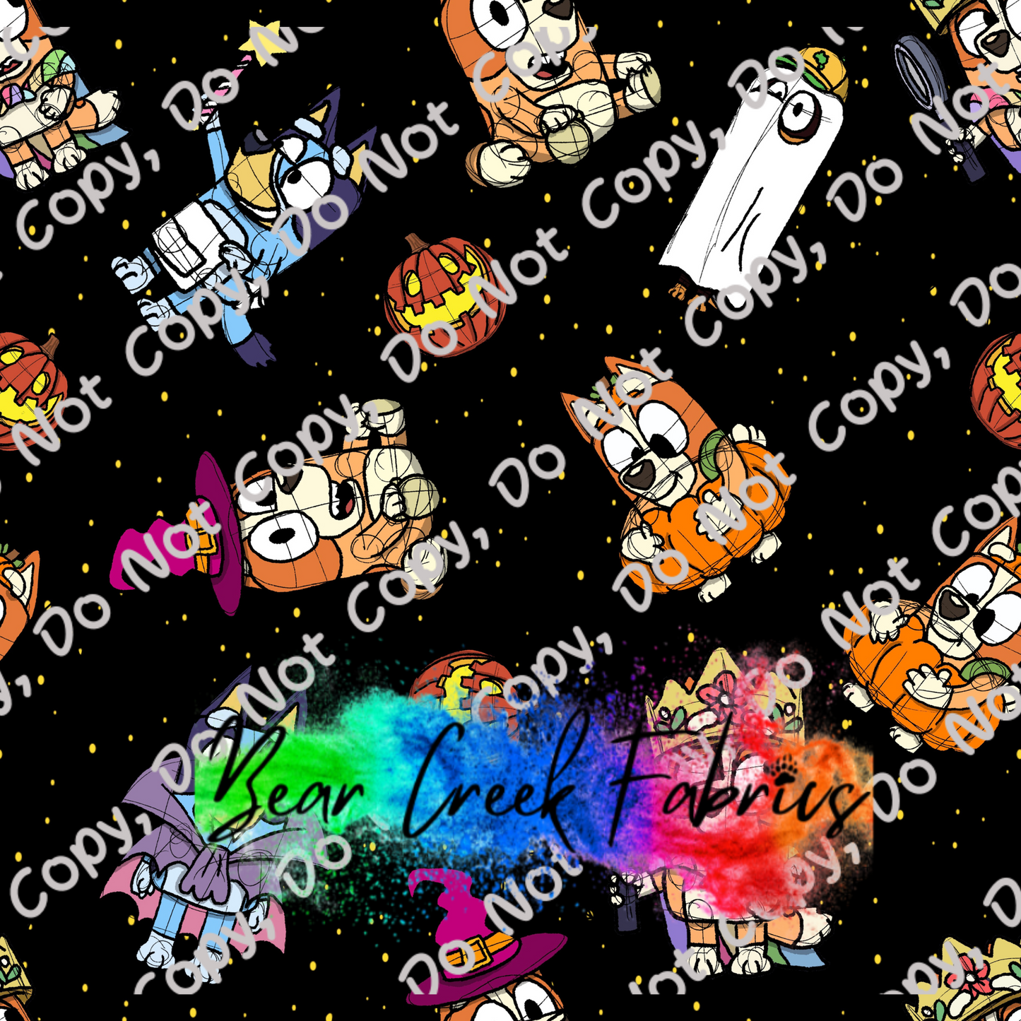 Bluey Halloween Black