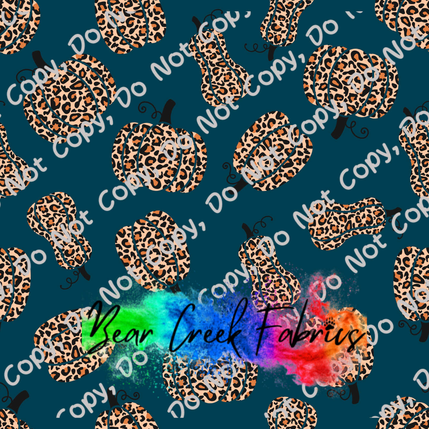 Fall Leopard Teal