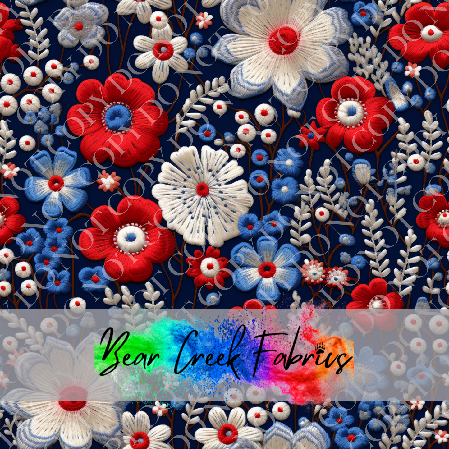 RWB Floral Embroidery 3