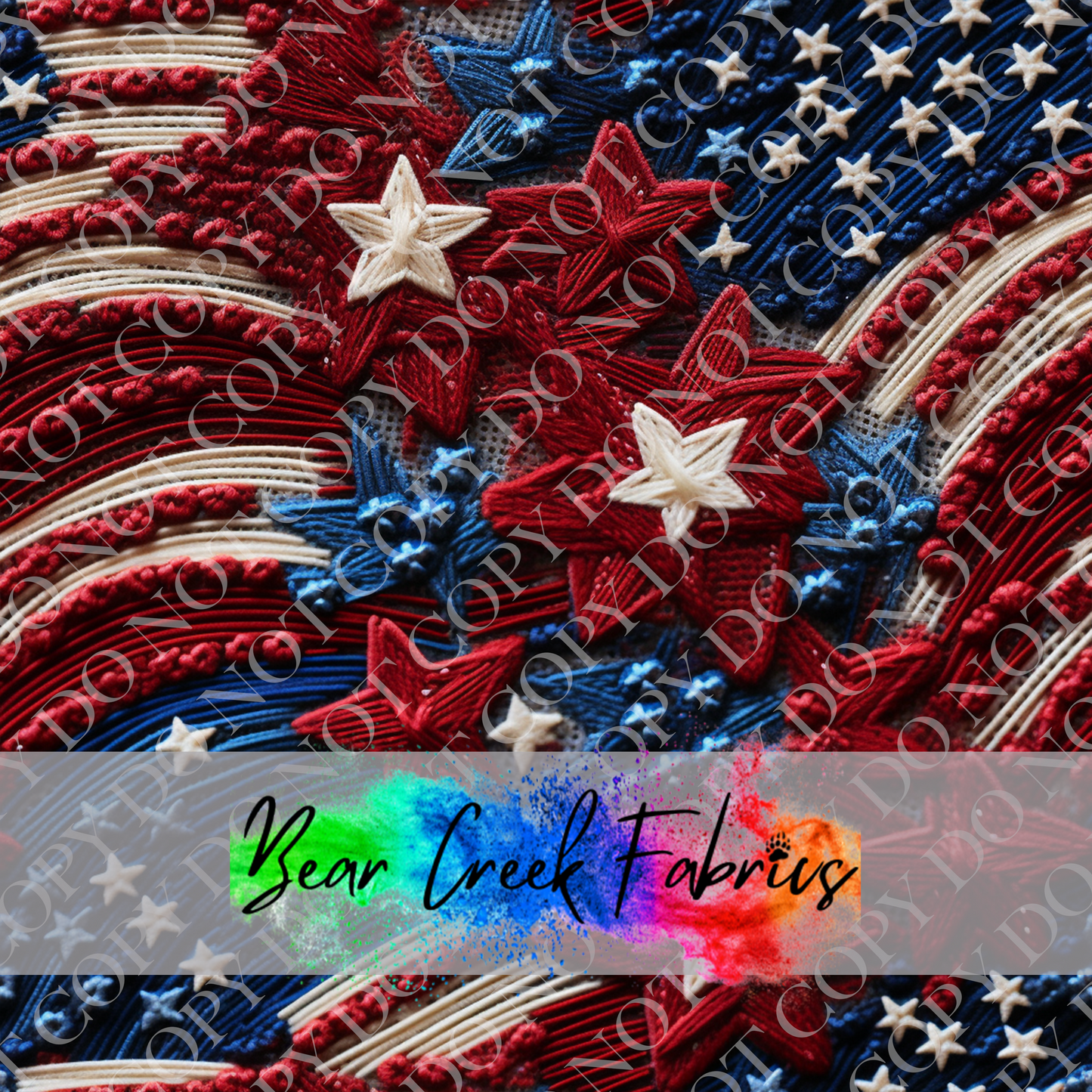 RWB Flag Embroidery 2