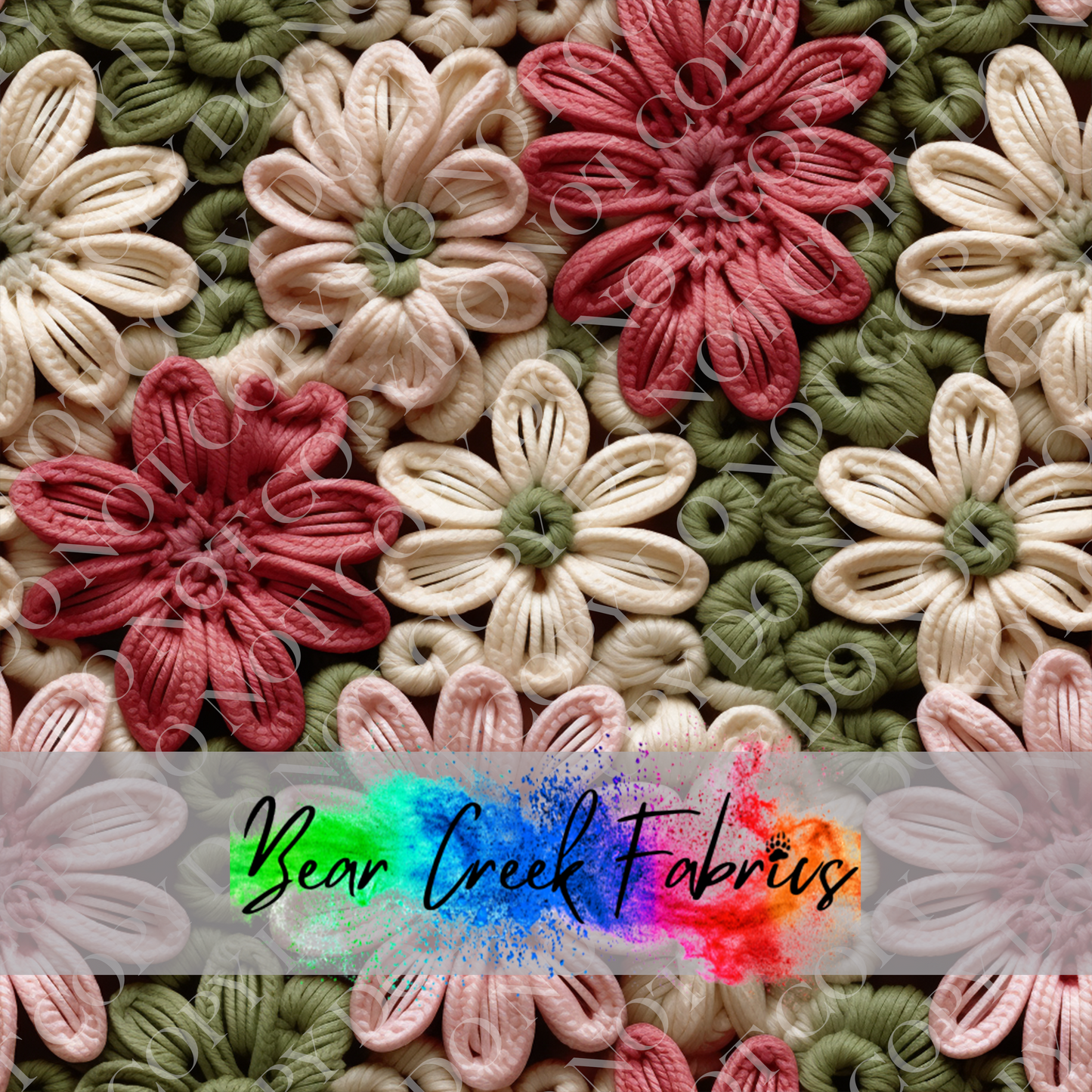 Olive Floral Crochet