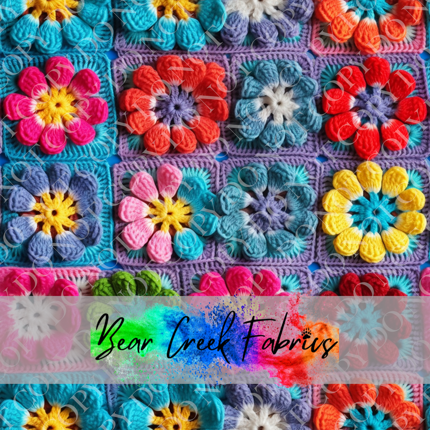 Crocheted Floral Squares 44