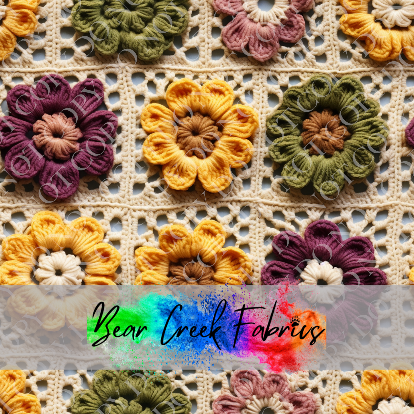 Crocheted Floral Squares 54