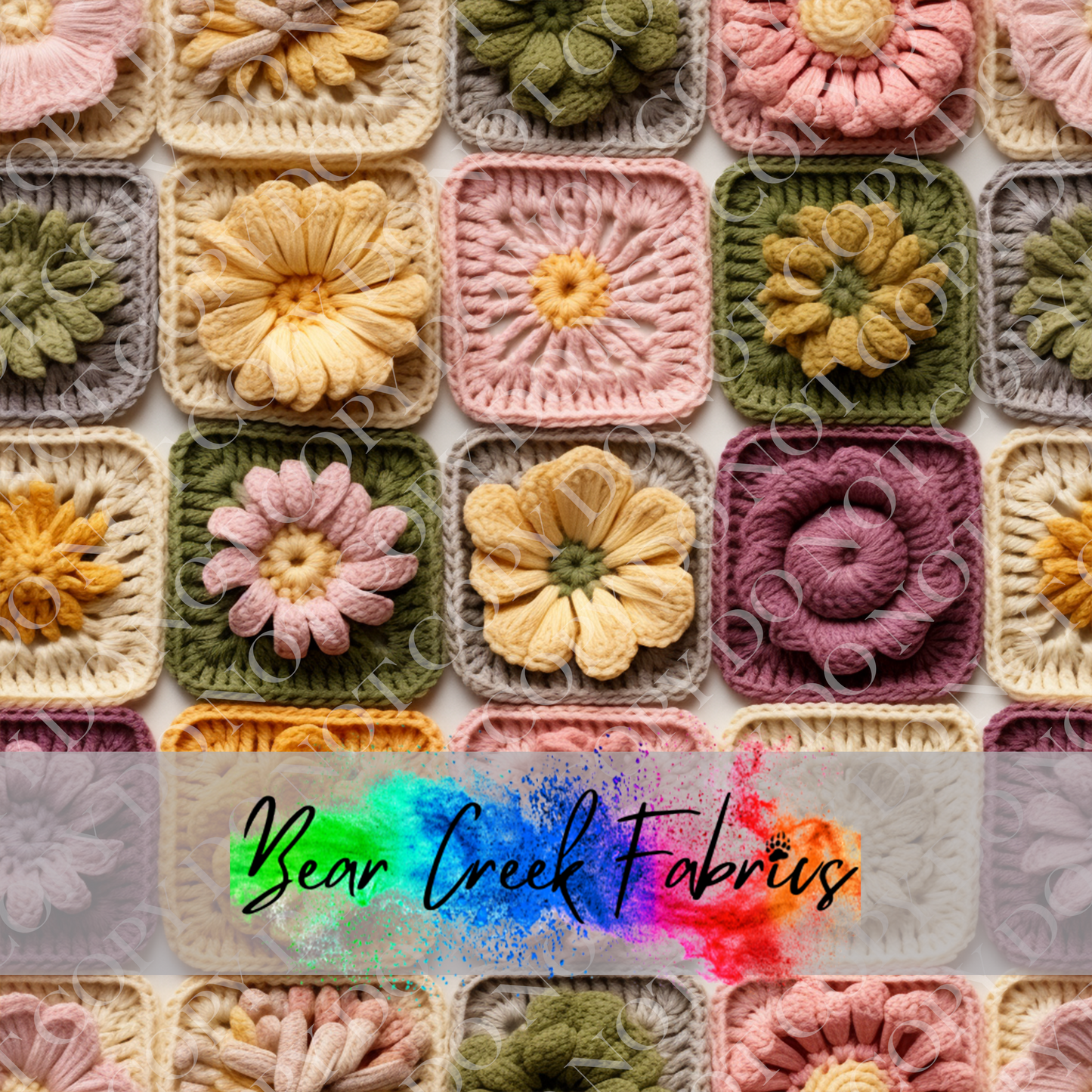 Crocheted Floral Squares 55