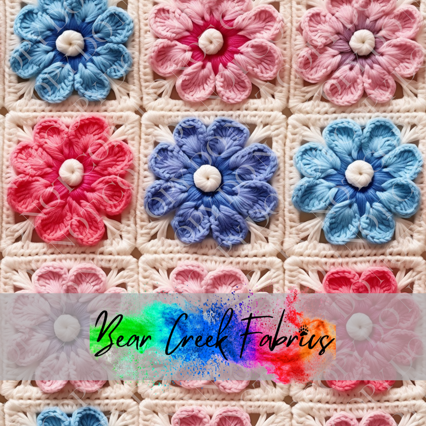 Crocheted Floral Squares 56