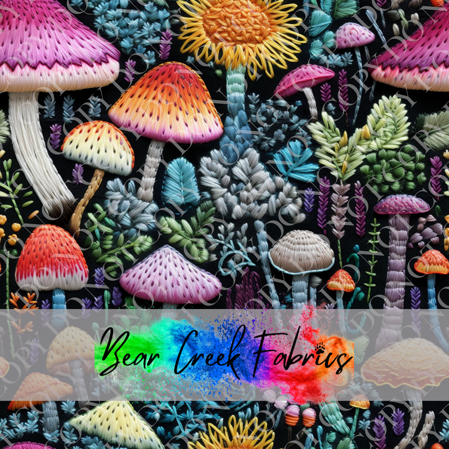 Mushroom Embroidery 3