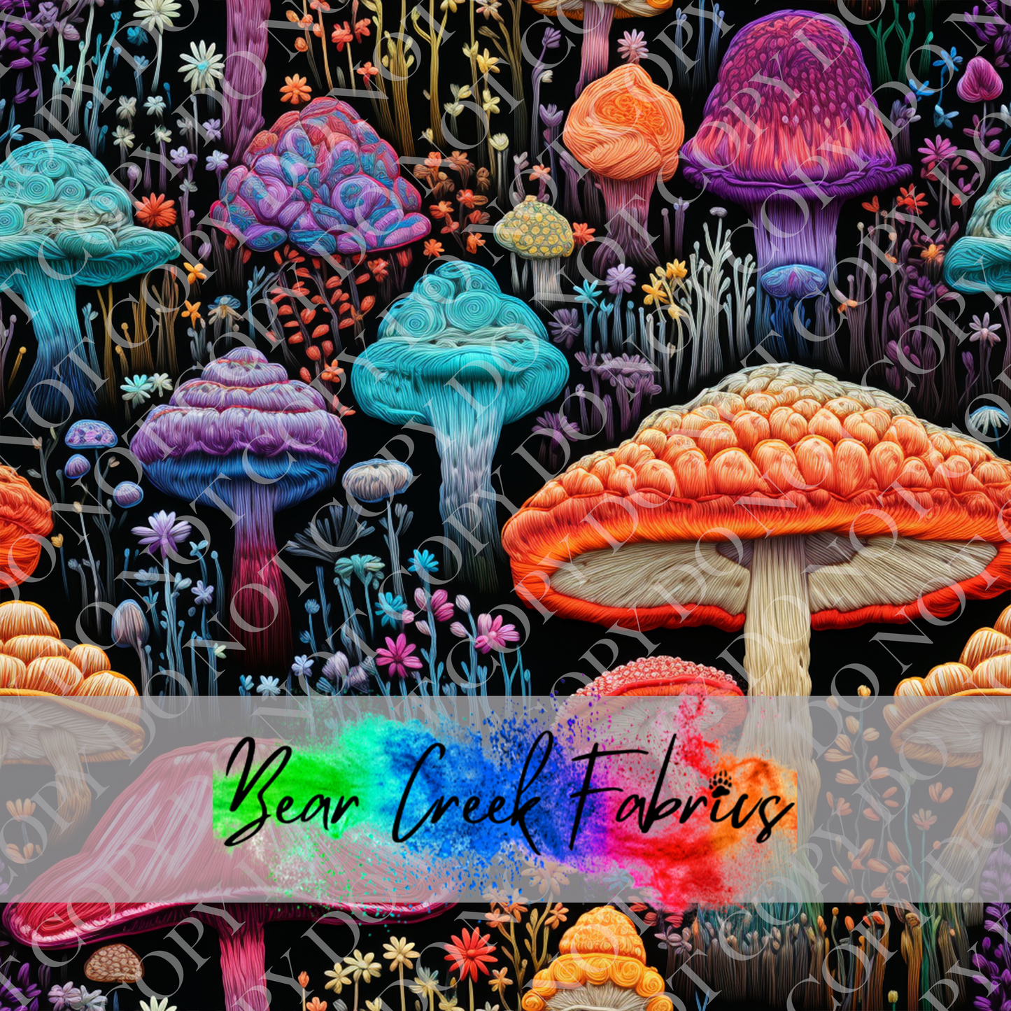 Mushroom Embroidery 8