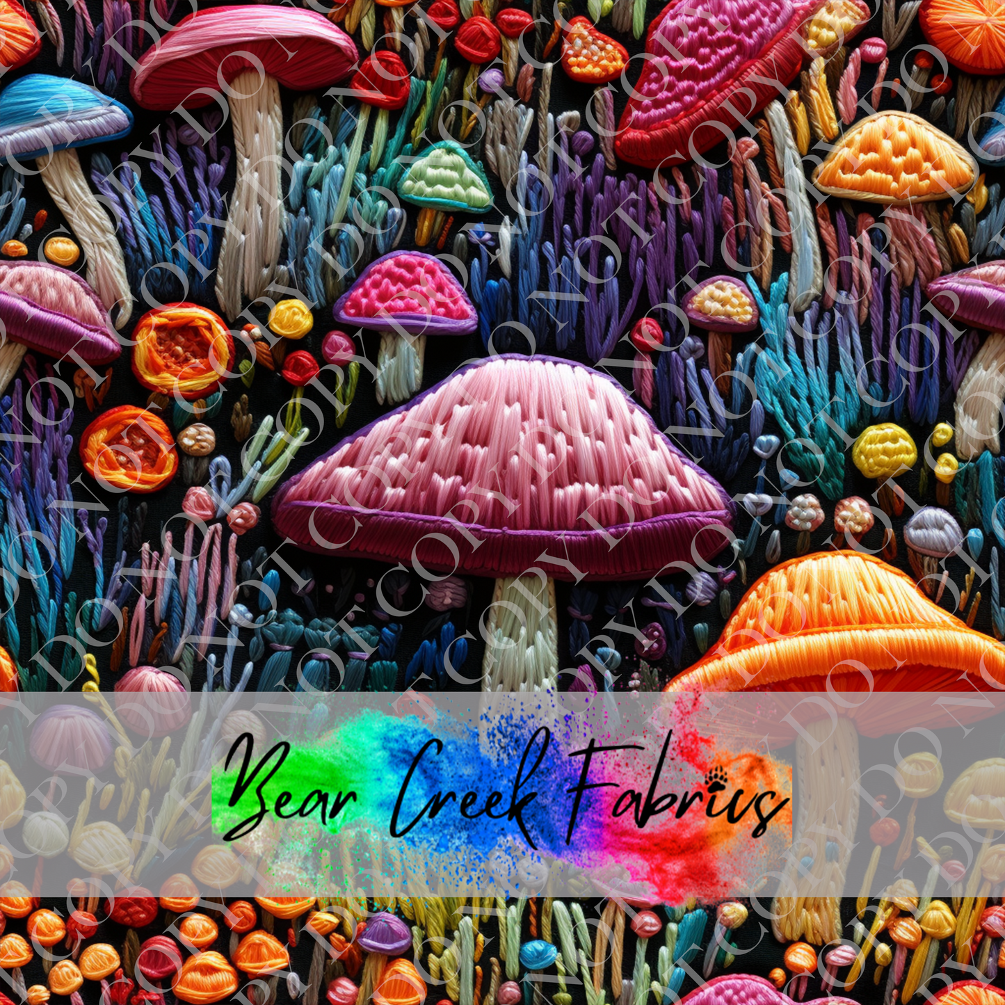 Mushroom Embroidery 12