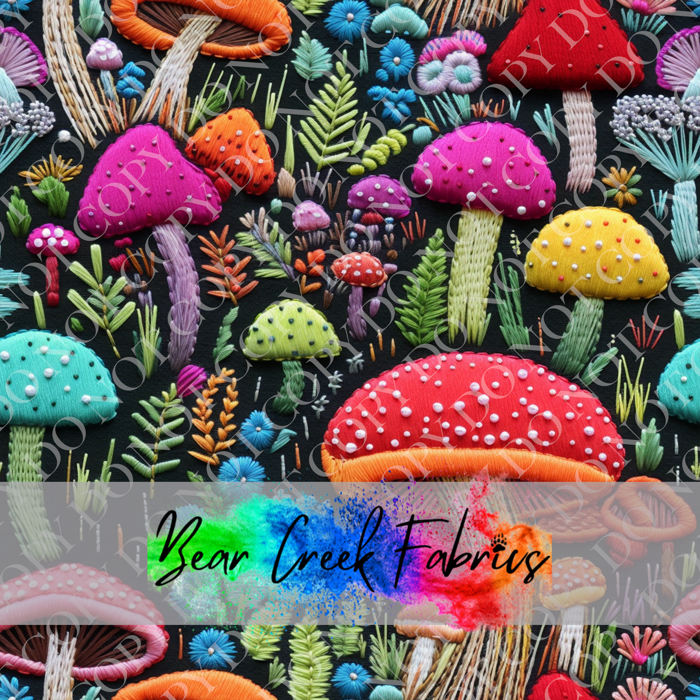 Mushroom Embroidery 14