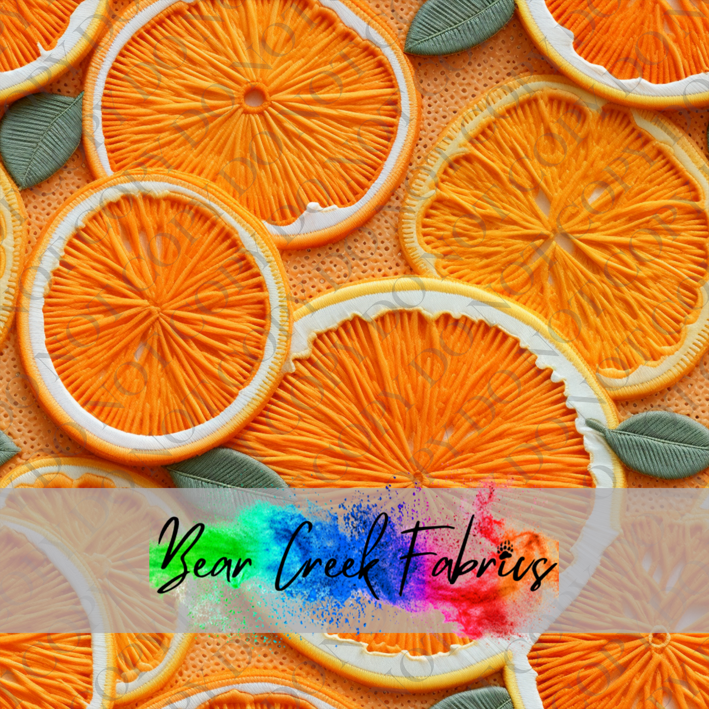 Sliced Oranges Embroidery