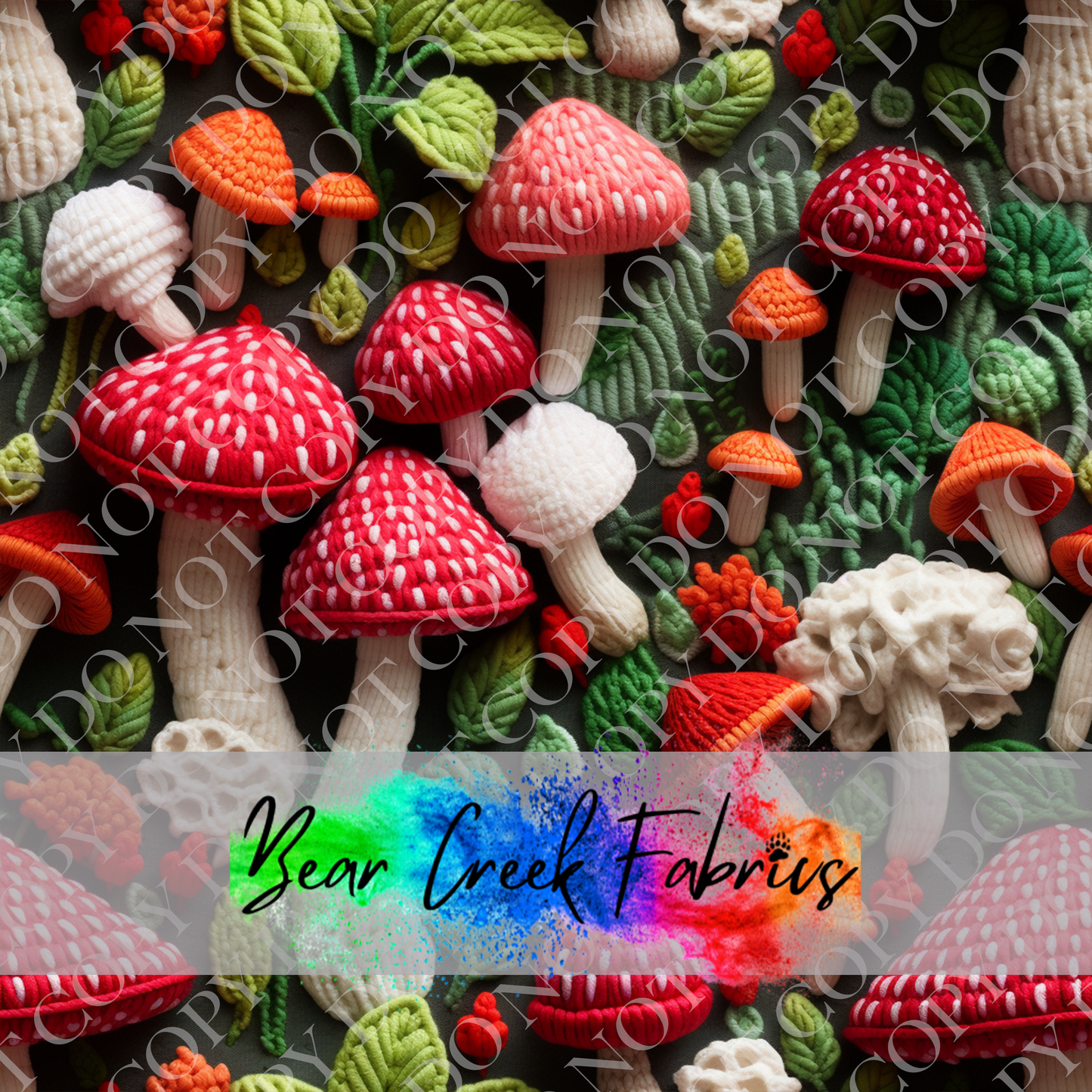 Cute Mushrooms Crocheted 2