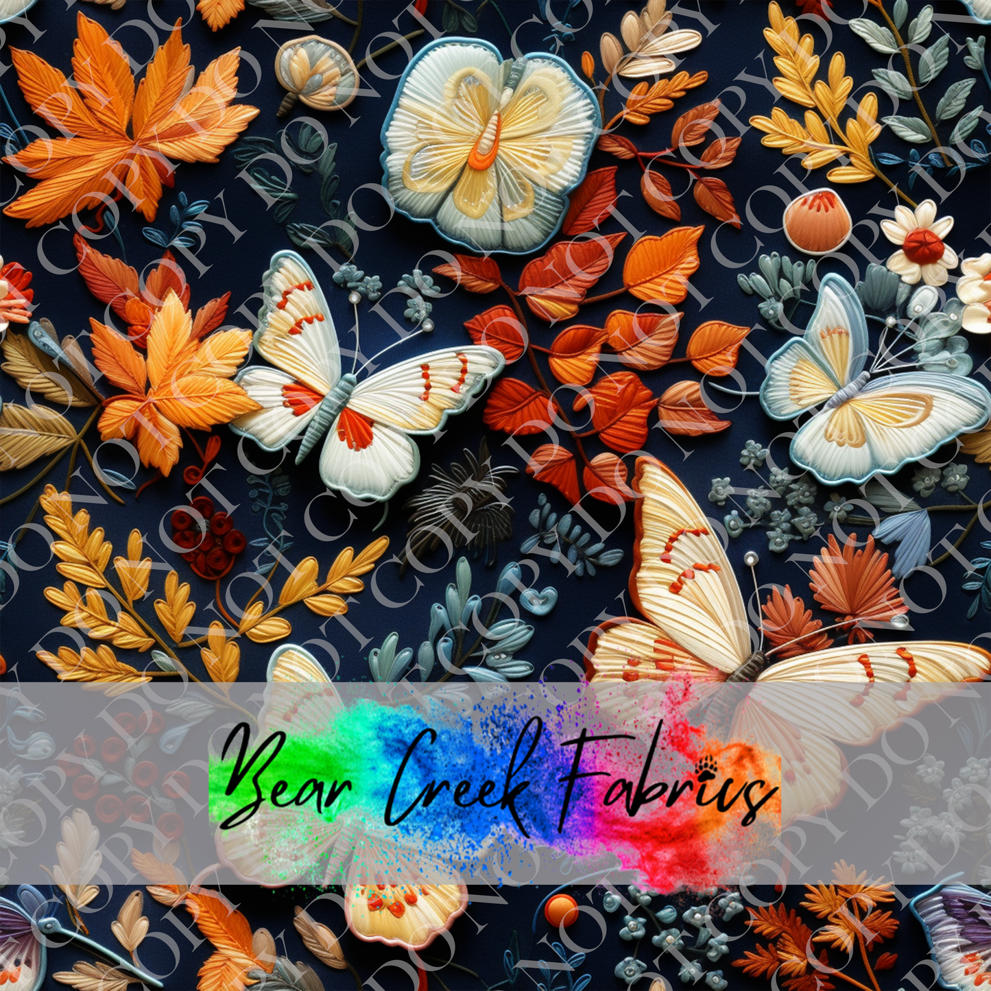 Fall Butterflies Embroidery