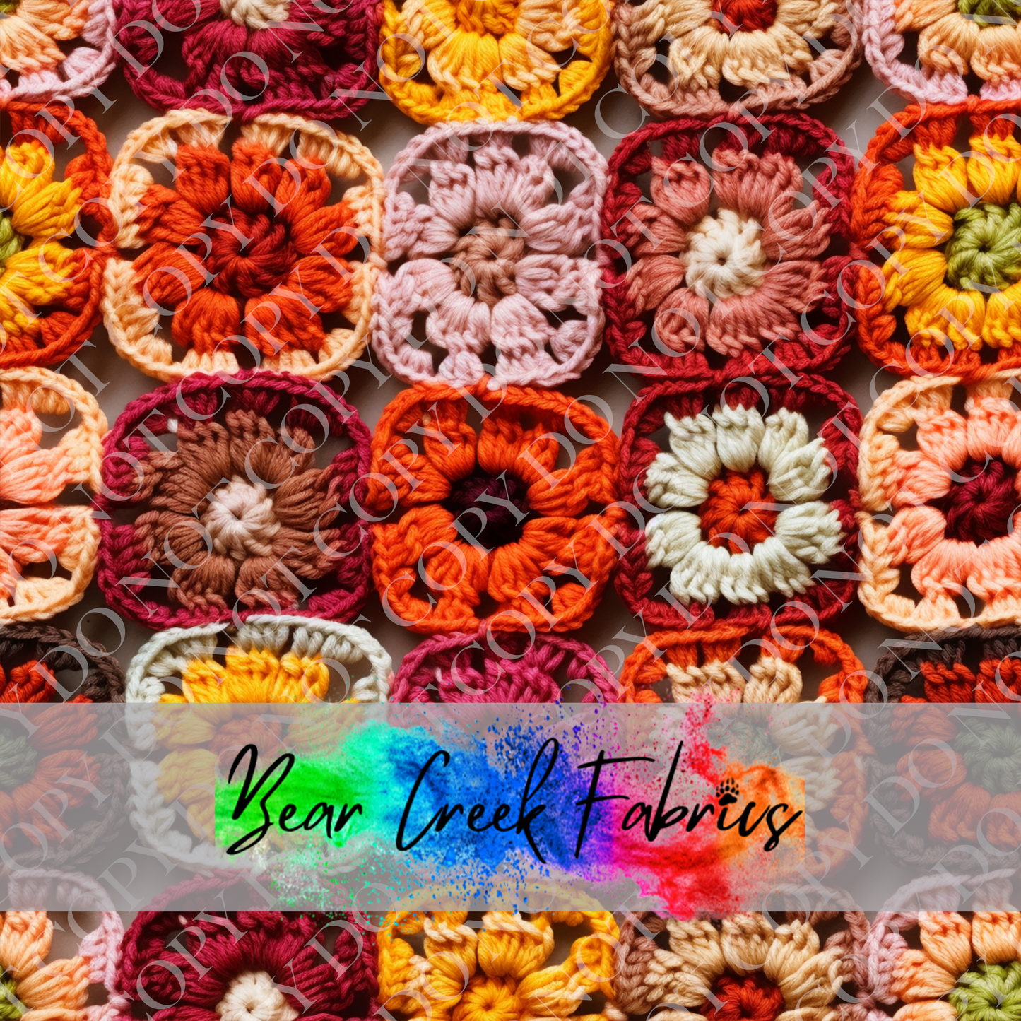 Crocheted Floral Squares 86