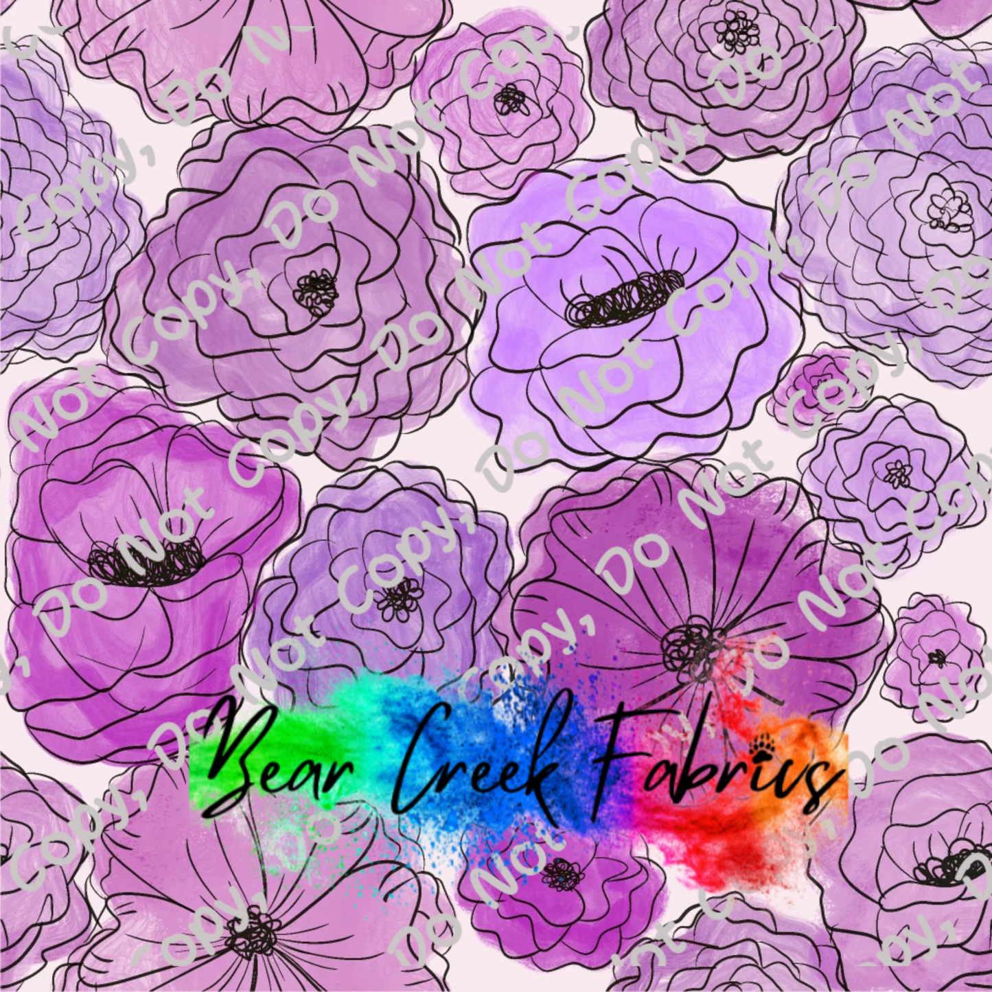 Purple Watercolor Floral