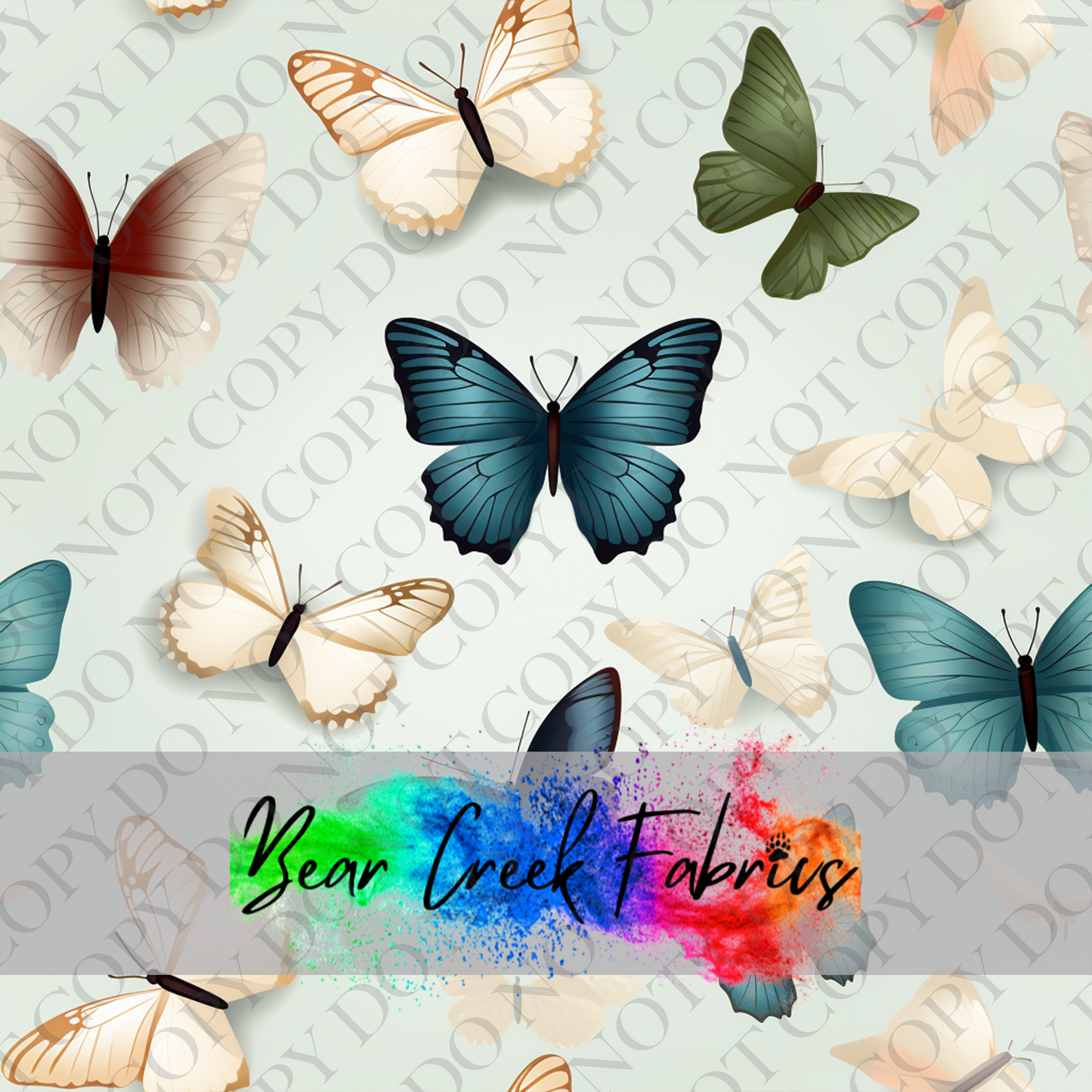 Blue Muted Butterflies