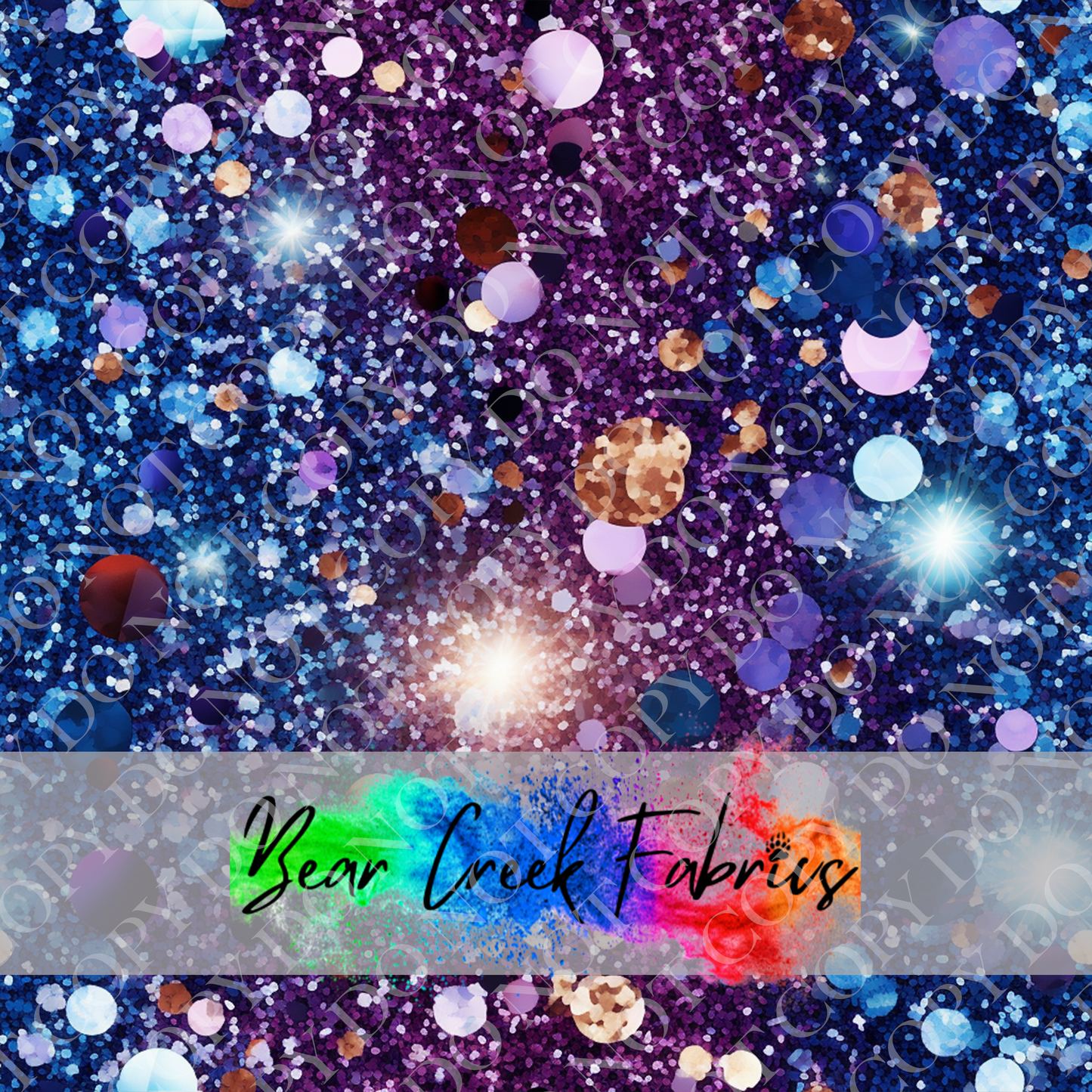 Blue Purple Chunky Glitter