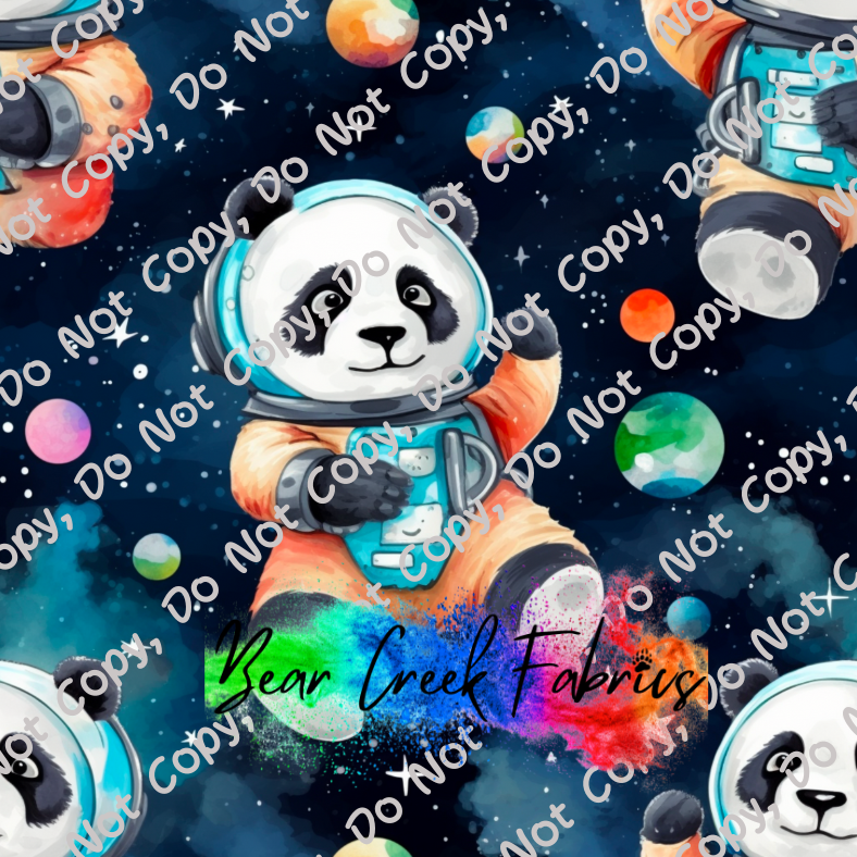 Watercolor Space Pandas