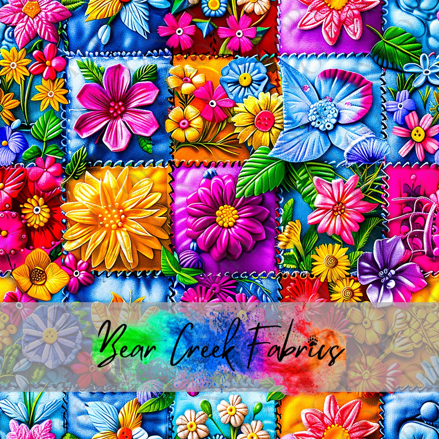 Neon Flower Patchwork