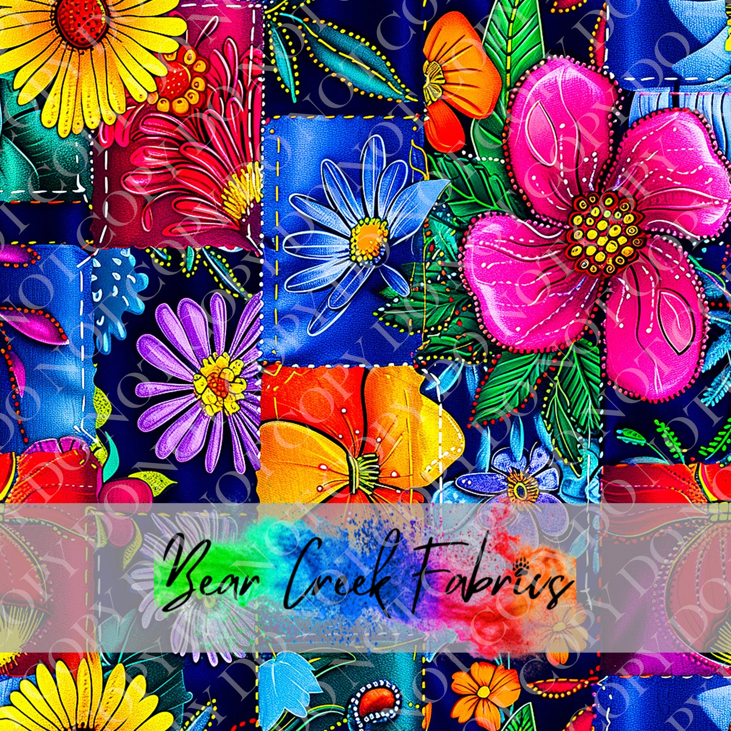 Neon Flower Patchwork 2