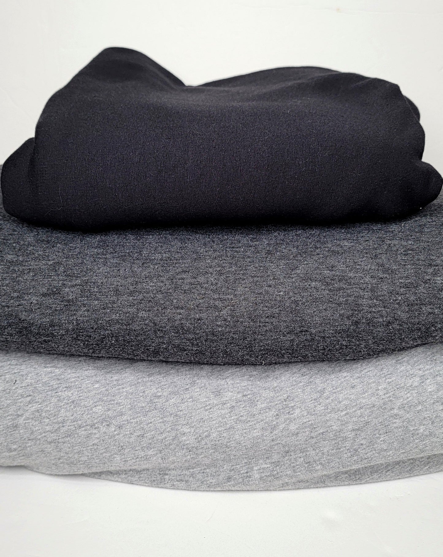 Charcoal - Solid Cotton French Terry