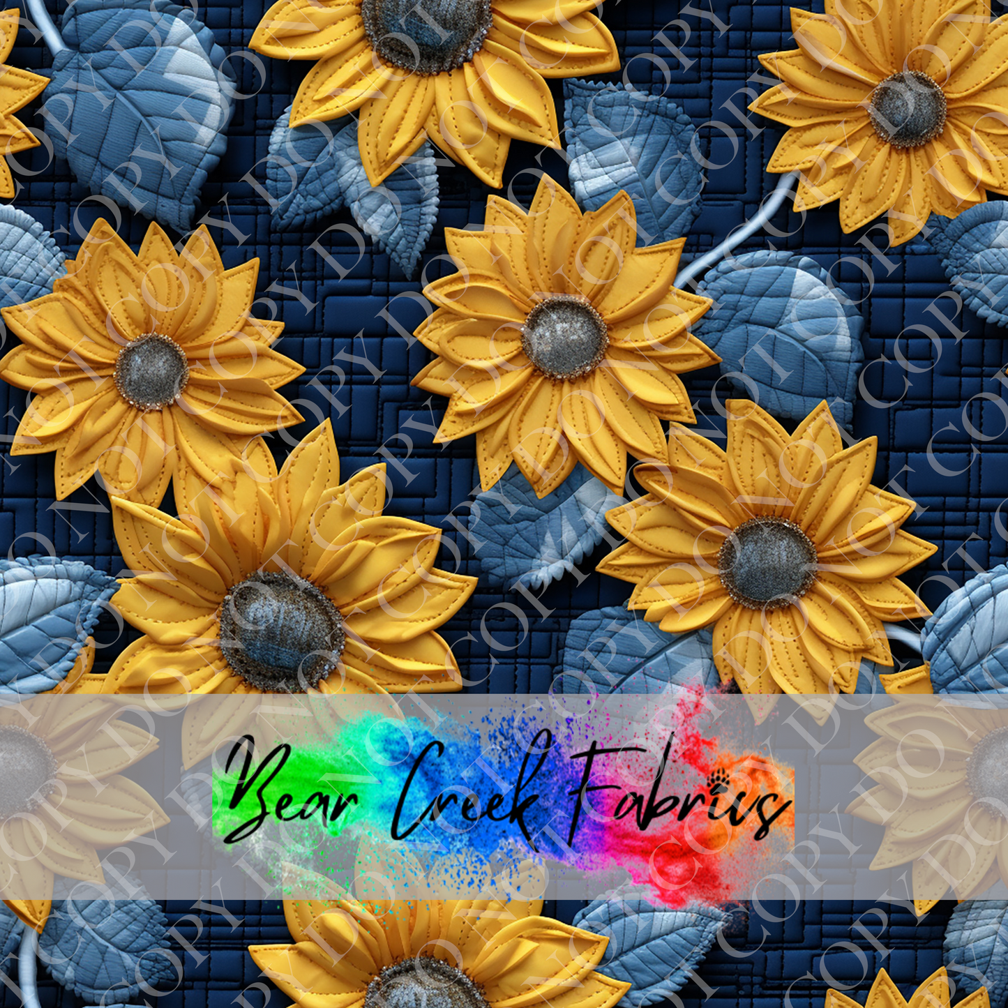 Denim Sunflowers