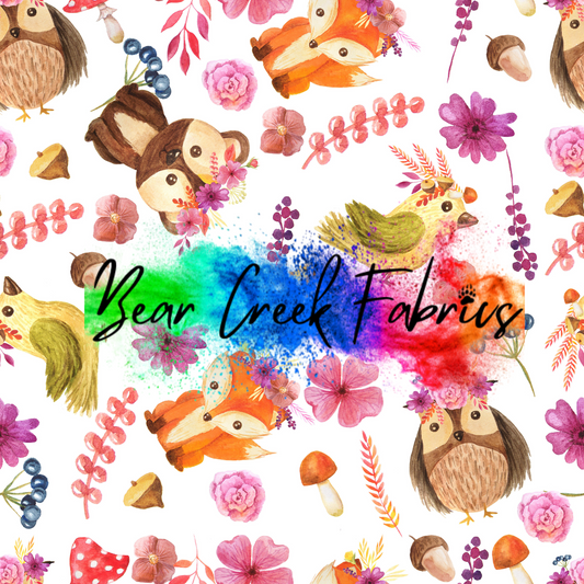 Woodland Animals - Cotton Lycra 220 Custom Retail