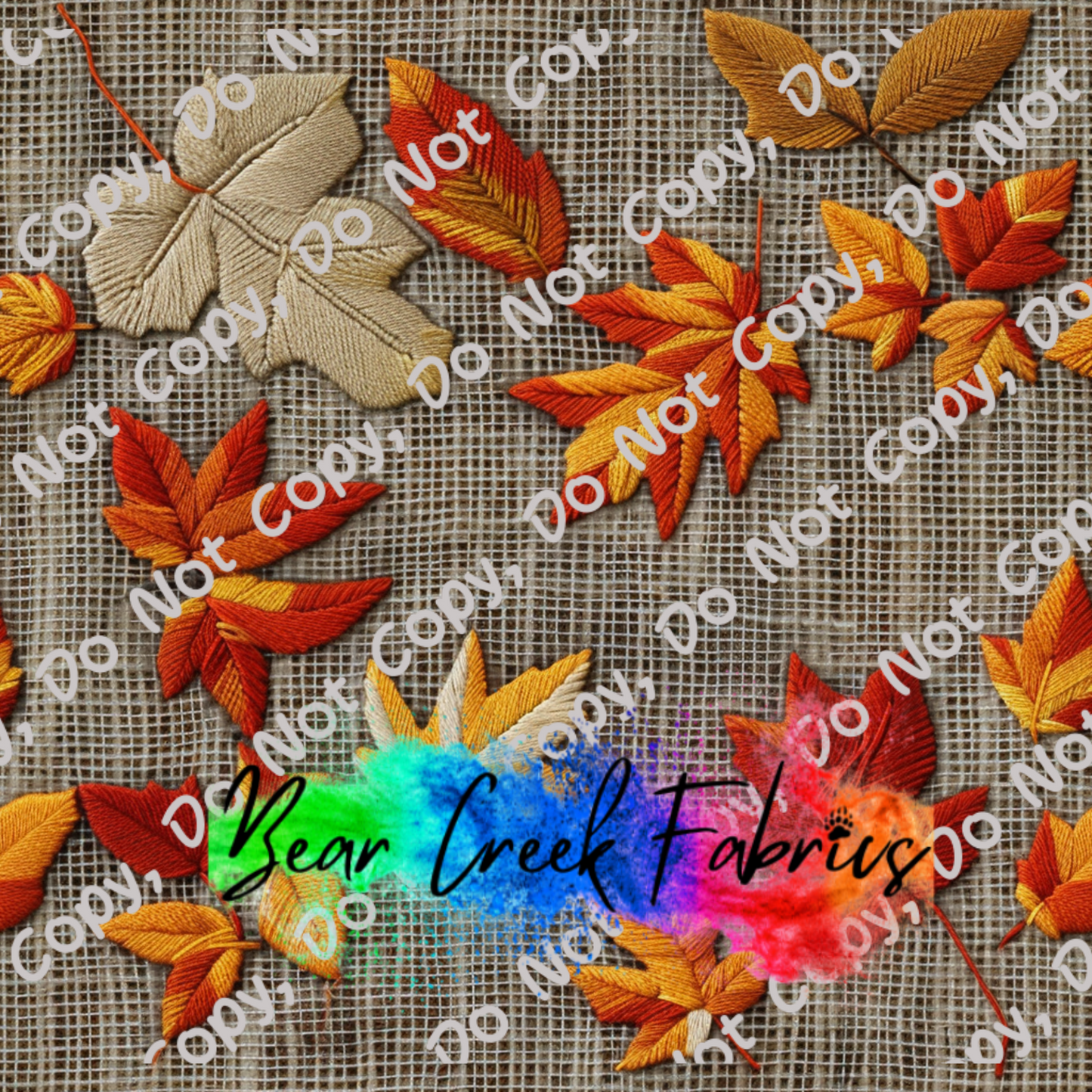 Leaves on Burlap