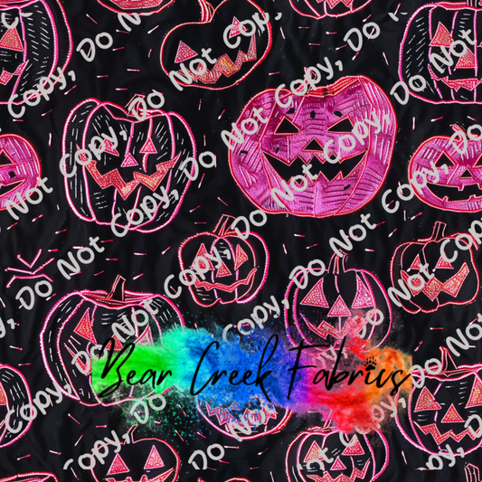 Neon Pink Jack O Lanterns