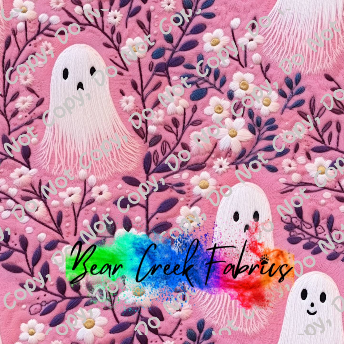 Pink Felted Ghosts