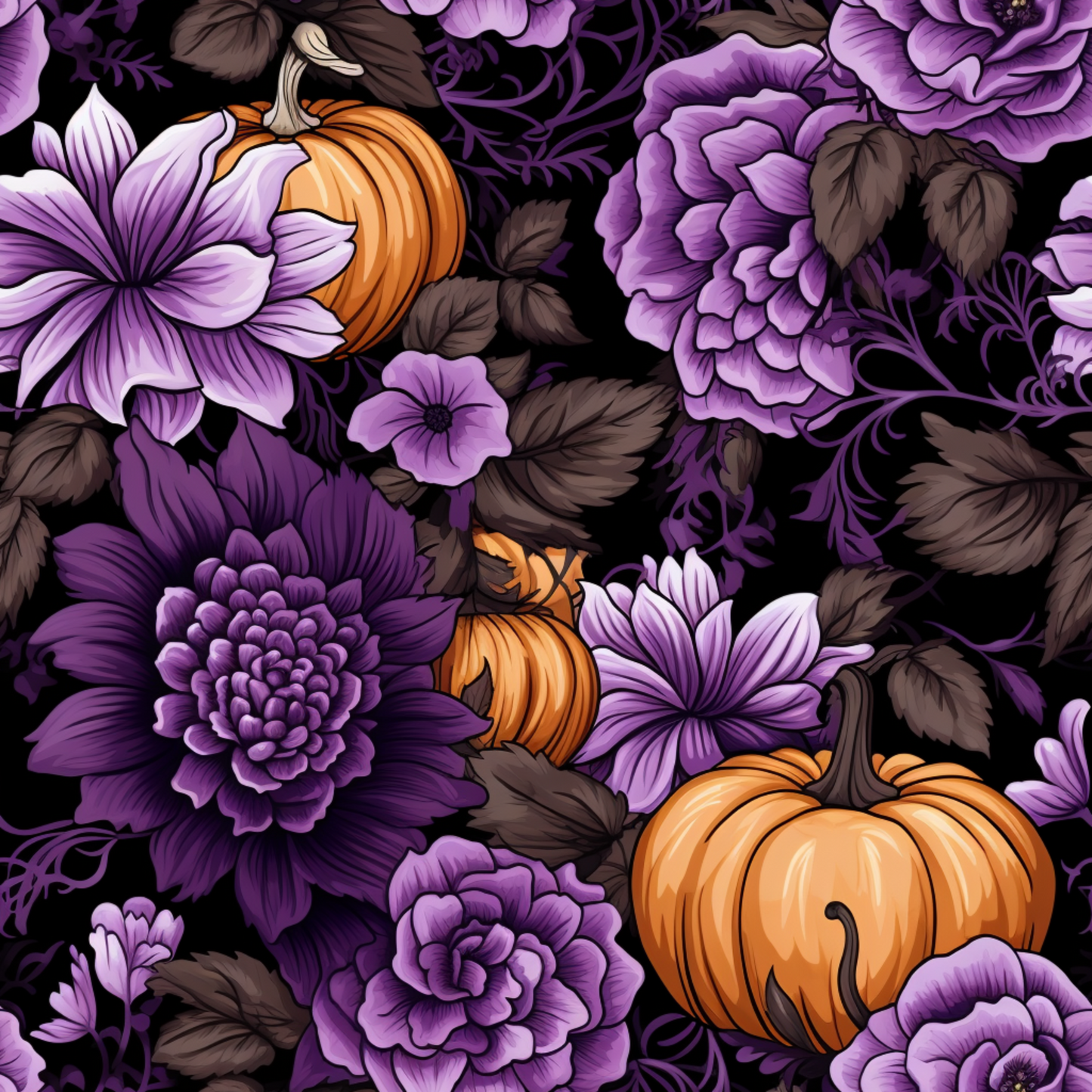 Purple Pumpkin Floral