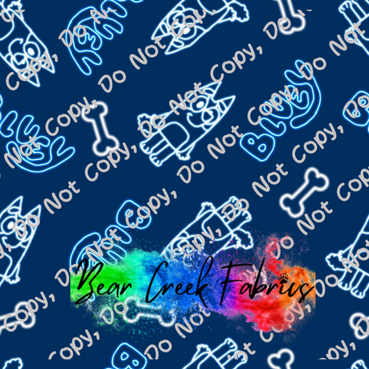 Bluey Neon Dark Blue