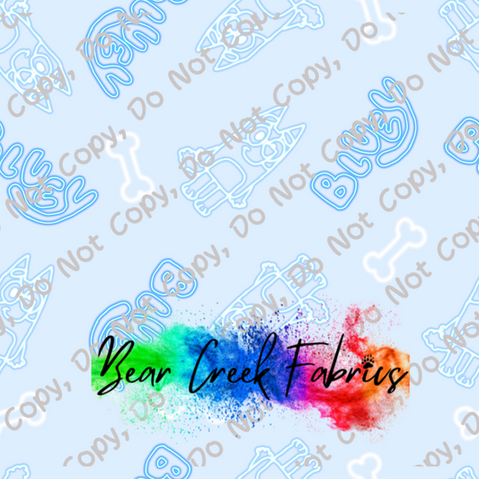 Bluey Neon Light Blue
