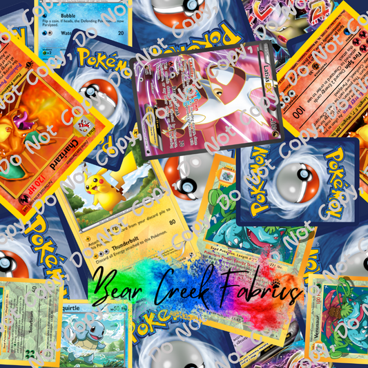 Poke Cards Scattered