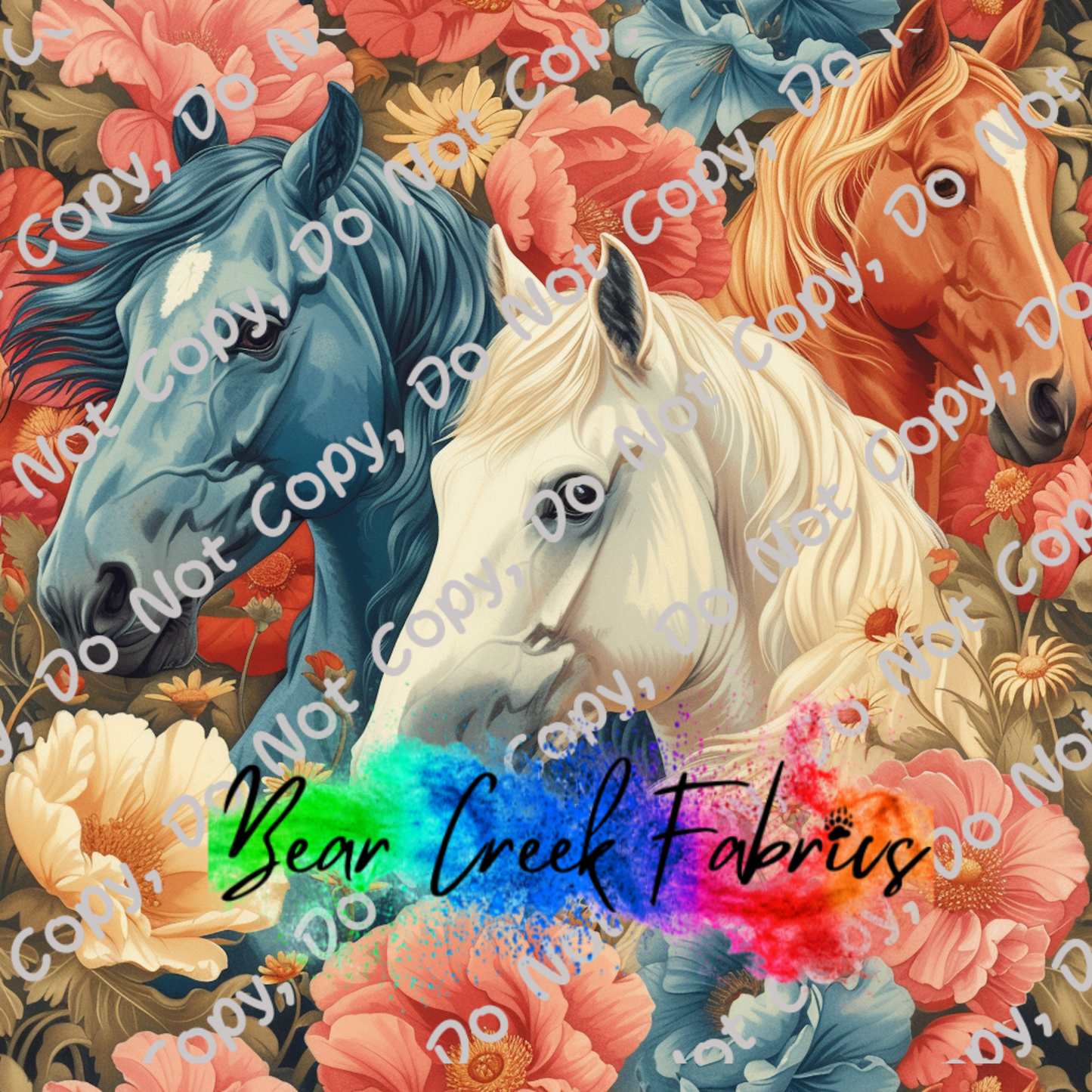 Floral Horses