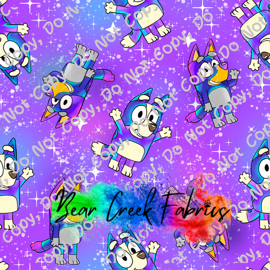 Bluey Galaxy Purple