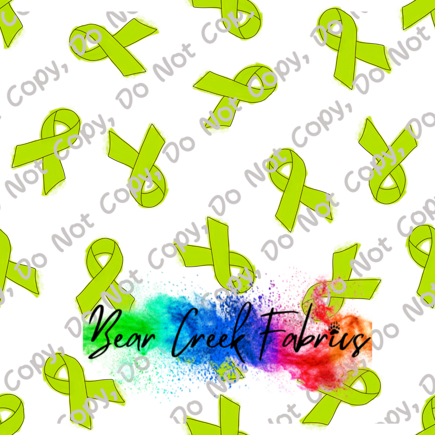 Green White Ribbon