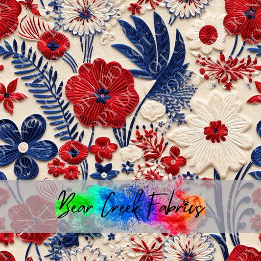 RWB Floral Embroidery 2