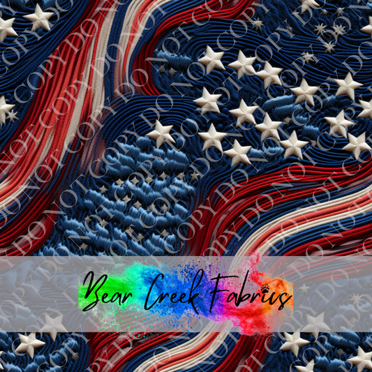 RWB Flag Embroidery