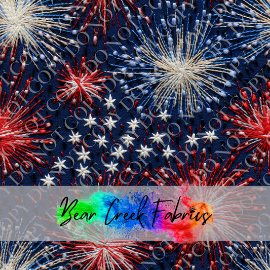 RWB Firework Embroidery