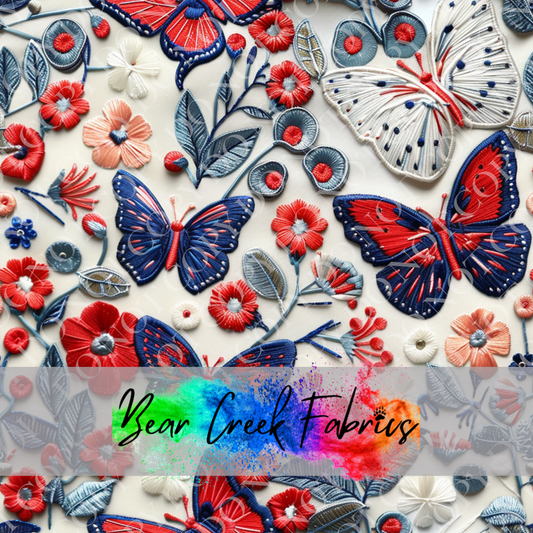 RWB Butterfly Embroidery 2