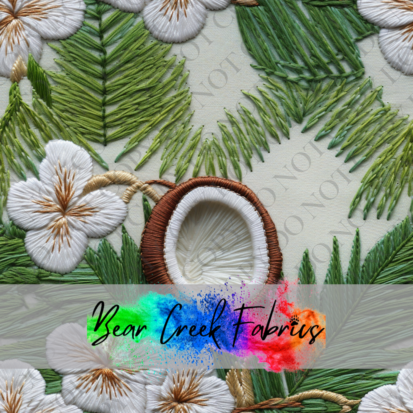 Coconut Floral Embroidery