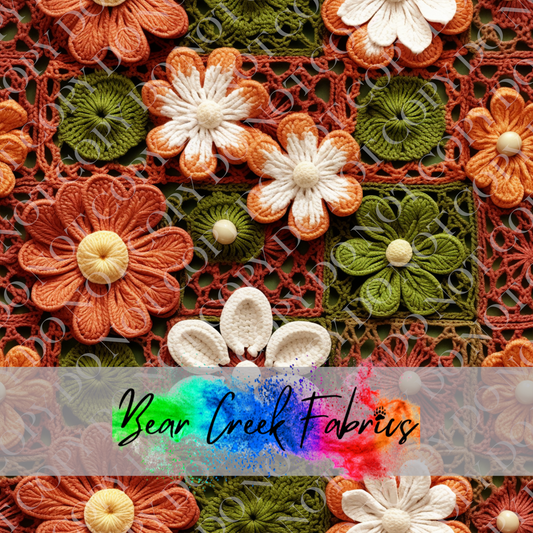 Crocheted Floral Squares 6