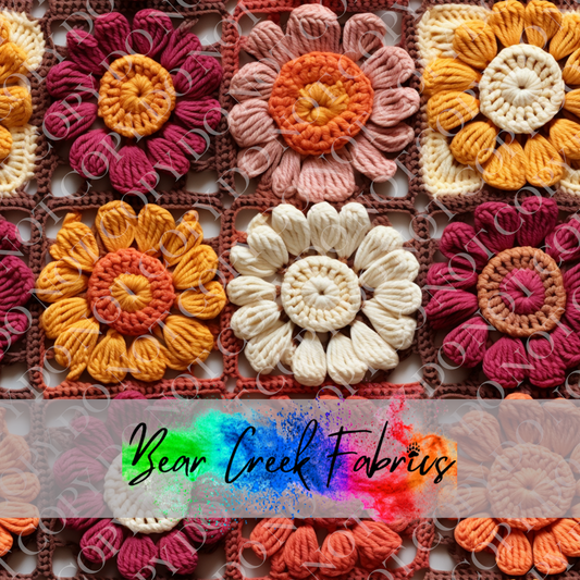 Crocheted Floral Squares 7