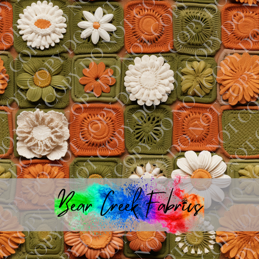 Crocheted Floral Squares 10