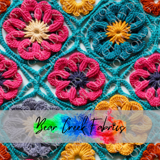 Crocheted Floral Squares 25