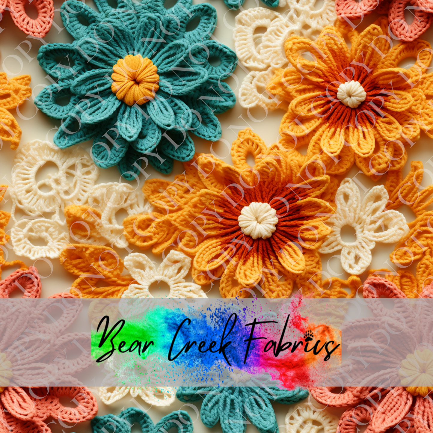 Crocheted Floral Squares 12