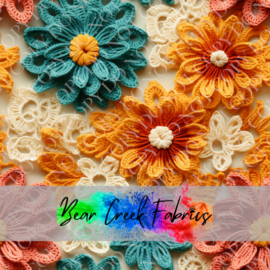 Crocheted Floral Squares 12