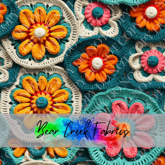 Crocheted Floral Squares 13